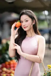 Pure Beauty of a Muse with Pink Lilies: A Peaceful Moment in Nature-8