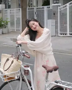 Girl in Floral Off-Shoulder Dress, Clear Umbrella: Fresh Summer Street Style-2