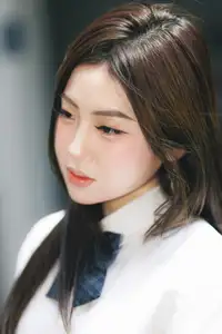 Charming Schoolgirl Embraces Street Style with Classic Uniform.-5