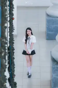 Charming Schoolgirl in Elegant Uniform: A Glimpse of Youthful Beauty-7