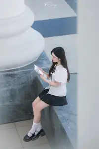 Charming Schoolgirl in Elegant Uniform: A Glimpse of Youthful Beauty-11