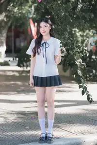 Charming Schoolgirl in Elegant Uniform: A Glimpse of Youthful Beauty-14