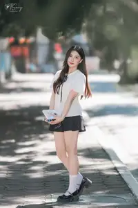 Charming Schoolgirl in Elegant Uniform: A Glimpse of Youthful Beauty-1