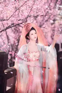 Bei Bei Mo's Grace: Hanfu Beauty Amidst Cherry Blossoms, YiTuYu Vol.8626-0