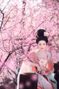 Bei Bei Mo's Grace: Hanfu Beauty Amidst Cherry Blossoms, YiTuYu Vol.8626-23