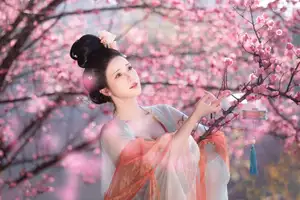 Bei Bei Mo's Grace: Hanfu Beauty Amidst Cherry Blossoms, YiTuYu Vol.8626-19