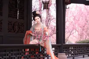 Bei Bei Mo's Grace: Hanfu Beauty Amidst Cherry Blossoms, YiTuYu Vol.8626-2