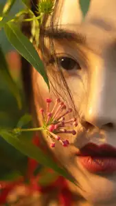 Elegant Woman in White Dress Amidst Lush Green Nature-10