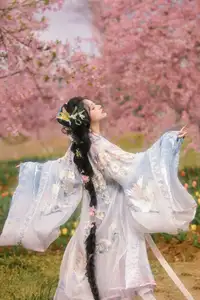 YiTuYu Vol.8666 Xian Lu: Ethereal Hanfu Beauty Amidst Cherry Blossoms-8