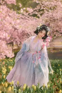 YiTuYu Vol.8666 Xian Lu: Ethereal Hanfu Beauty Amidst Cherry Blossoms-11