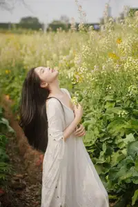 YiTuYu Vol.8614 Yi Yi: Enchanting Beauty Amidst Blooming Flowers - A Dreamy Vision-8