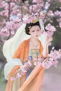 Qian Yue's Hanfu Elegance Amidst Cherry Blossoms: YiTuYu Vol.8674 Artistry-8