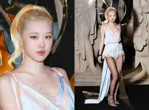 Rosé's Alluring Slip Dress: K-Pop Star's Captivating Beauty and Unique Fashion Statement-3