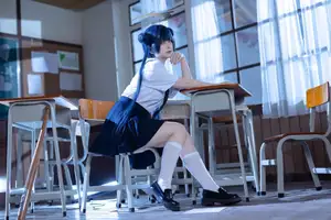 Captivating Blue Archive Misaki JK Cosplay by Coser@屿鱼 – Mystical School Uniform Charm-13