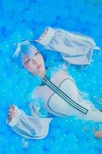 Captivating Cosplay: Coser Ely_eee ElyEE presents "Clear Blue Drift" – A mesmerizing blue fantasy-17