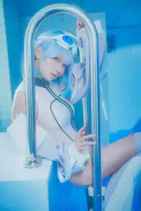 Captivating Cosplay: Coser Ely_eee ElyEE presents "Clear Blue Drift" – A mesmerizing blue fantasy-0