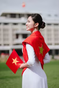 XVG No.54: The Grace of Vietnamese Ao Dai & Conical Hat. A beautiful woman embodies national pride and cultural heritage.-4
