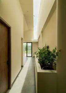 Explore Mekong Delta's Single-Story Home: Unique Skylight Design, Modern Living Space That Captivates.-1
