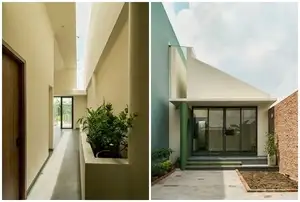 Explore Mekong Delta's Single-Story Home: Unique Skylight Design, Modern Living Space That Captivates.-3