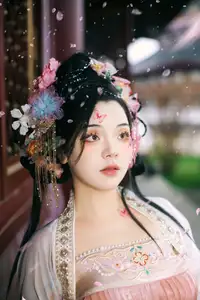 Discover Qi Qi's Ethereal Beauty: Hanfu under Cherry Blossoms. YiTuYu Art Language Vol.8650 Collection.-10