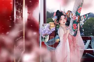 Discover Qi Qi's Ethereal Beauty: Hanfu under Cherry Blossoms. YiTuYu Art Language Vol.8650 Collection.-14