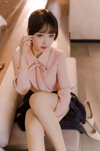 Coser Xueqing Astra: Elegant Allure of "肉丝通勤OL" – Office Lady in Nude Pantyhose-31