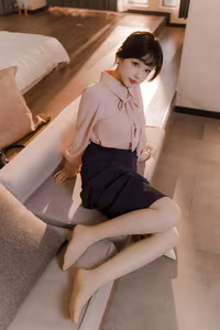Coser Xueqing Astra: Elegant Allure of "肉丝通勤OL" – Office Lady in Nude Pantyhose-39