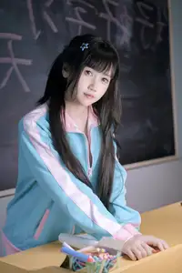 Coser Bu Dai Mao: Tu You Jiao Shi Shi Xi Sheng - Explore Her Playful & Alluring Classroom Persona.-10
