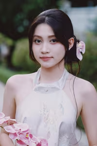 VGU No.35: Serene Beauty of a Young Woman with a Dreamy Bouquet-9