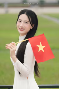 VGU No.117: Graceful Vietnamese Ao Dai at Ho Chi Minh Mausoleum – Hanoi's Proud Charm-0
