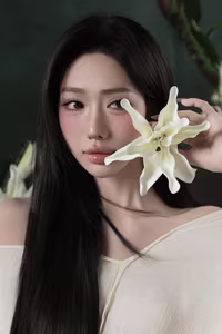 VGU No.34: Elegant Vietnamese Woman Amidst Pristine White Lilies-15
