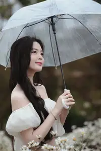 VGU No.166: Gentle Youthful Beauty A Pure Smile Adorned with a Daisy Discover Her Enchanting Charm-5