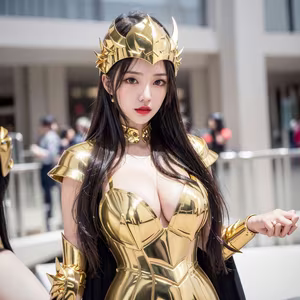 Discover the Golden Saintess: Majestic Beauty in Realistic Style - Saint Seiya-16