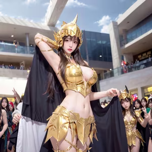 Discover the Golden Saintess: Majestic Beauty in Realistic Style - Saint Seiya-9