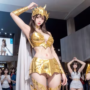 Discover the Golden Saintess: Majestic Beauty in Realistic Style - Saint Seiya-11