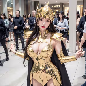 Discover the Golden Saintess: Majestic Beauty in Realistic Style - Saint Seiya-13