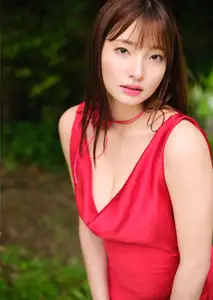 Natsuki Satonaka in Dazzling Red Dress: Explore Full Throttle Beauty from YJ PHOTO BOOK Task have Fun-2