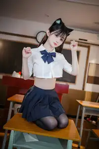 Coser Sakurai Ningning Transforms into JK Nekomimi Part02: Captivating Schoolgirl Charm-3