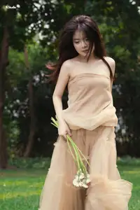 VGU No.167: Captivating Pure Beauty: A Gentle Young Woman and Flowers in Nature-3