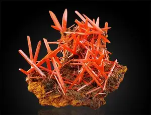 Discover Crocoite: The world's rarest brilliant orange-red mineral, a stunning crystal masterpiece-2