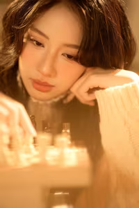 VGU No.93: Cozy Comfort: Girl Reading a Book in a Warm Sweater, Embracing Relaxed Home Style.-13