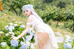 Witness Coser PoppaChan's enchanting Frieren in a stunning Blue Valley Dress (39P)-4