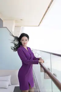 Tang An Qi's Elegant Purple Attire: Professional Grace from XiuRen No.10451-6
