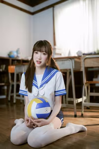 YiTuYu Art Language Vol.8275: Charming Bing Leng Qi E in Elegant Schoolgirl Attire-19