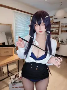 Coser Hina Jiao's captivating 'My Wife's Guidance Class Part01': Alluring lessons from the elegant teacher-13