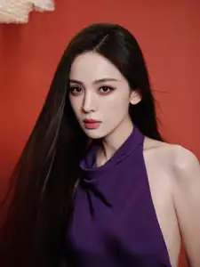 VGU No.184: Embracing Glamour and Elegance in a Stunning Purple Halter-neck Dress-1