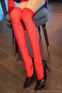 Sang Ning: Alluring in Red Lace Dress - Exclusive XiuRen No.10493 Collection-8