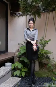 XiuRen No.10635: Yu Zi Jiang Fish – Elegant Professional Style in Leather Skirt-26