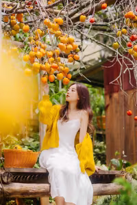 VGU No.120: Radiant Youth Amidst Golden Blooms – A Captivating Summer Portrait-17