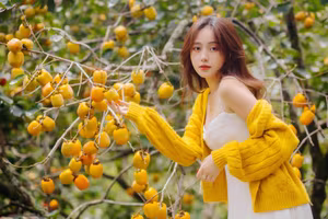 VGU No.120: Radiant Youth Amidst Golden Blooms – A Captivating Summer Portrait-21